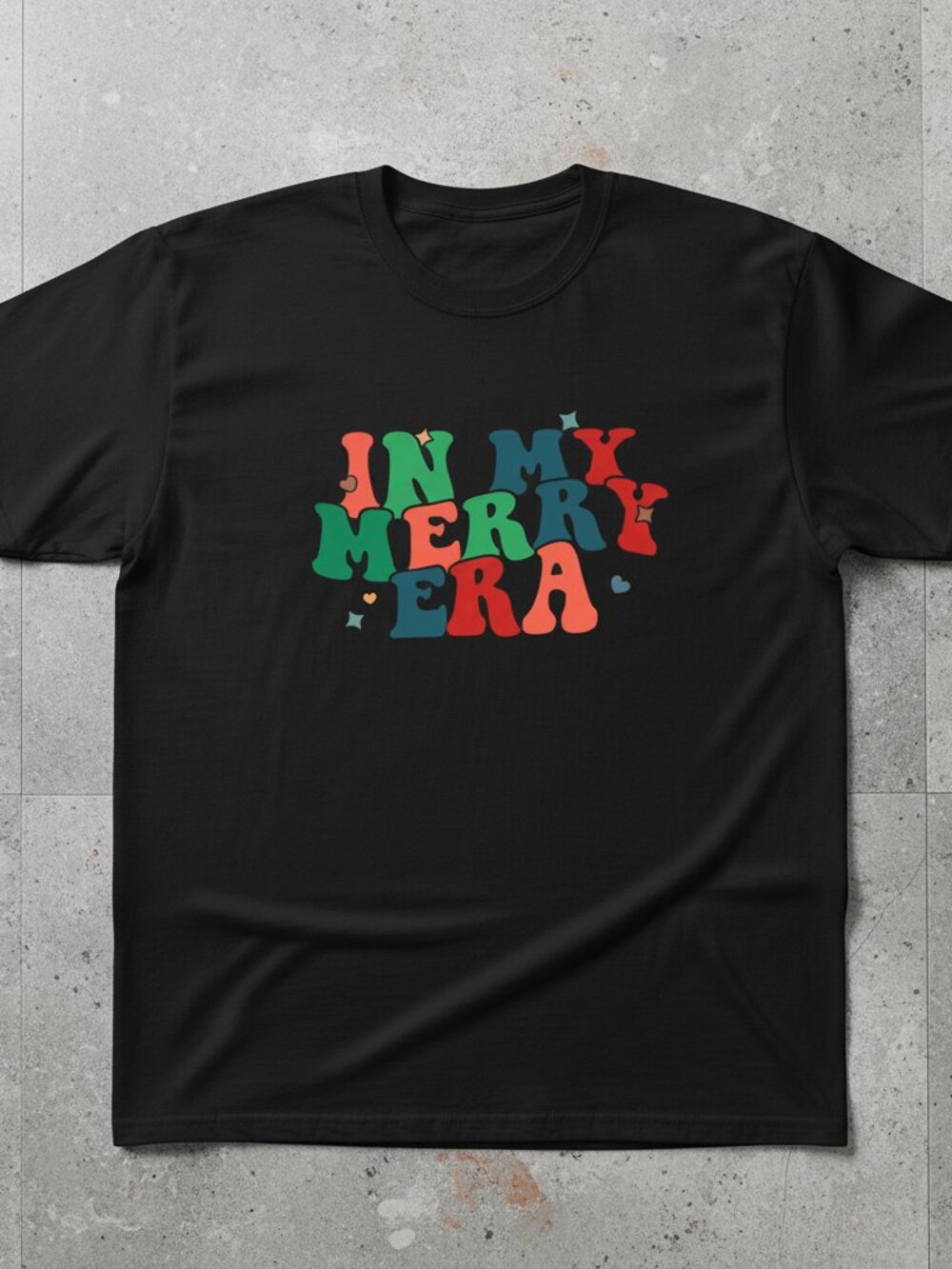 In My Merry Era Graphic T-Shirt – Retro Christmas Holiday Tee, Cute Festive